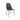 Silla monocolor Basic negra, asiento de polipropileno inyectado y patas metálicas.