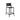 Silla bar exterior Count mediana negro mate
