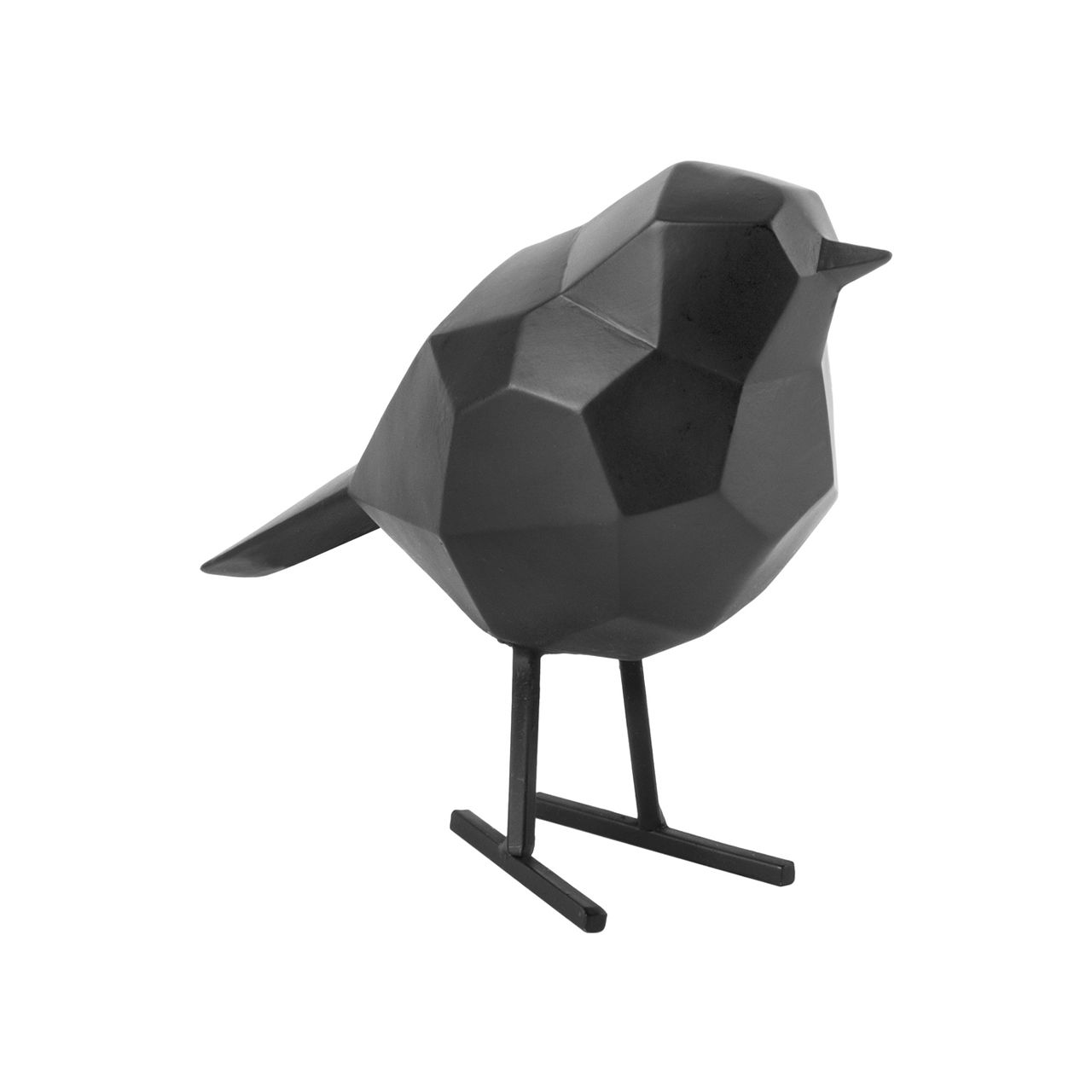 Figura Pájaro pequeño Poliresina negra