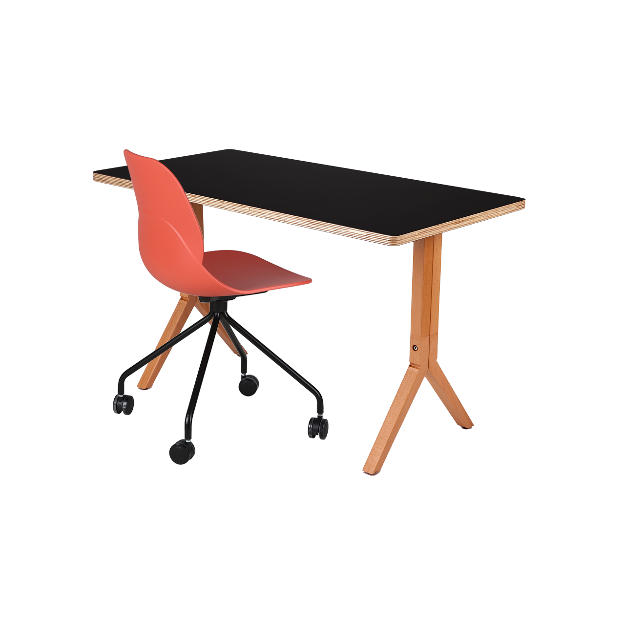 Conjunto Escr Nordik / Hooney (1 escritorio + 1 silla)